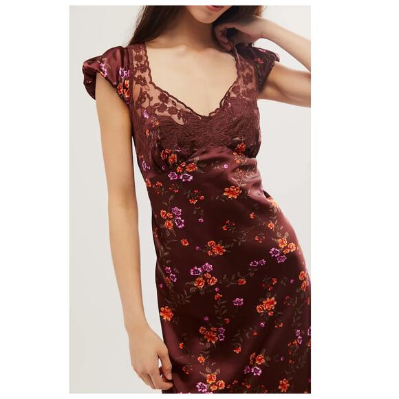 Free People Butterfly Babe Cutout Maxi Dress Size Small - Picture 14 of 14